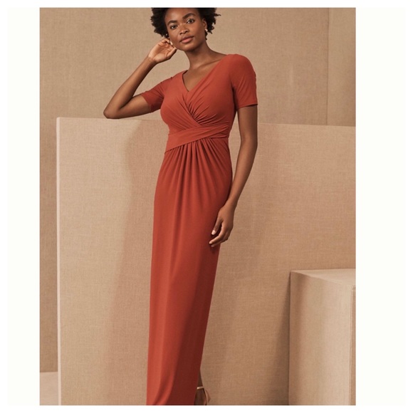 BHLDN Chelle Burnt Orange Dress 6 - Picture 5 of 9
